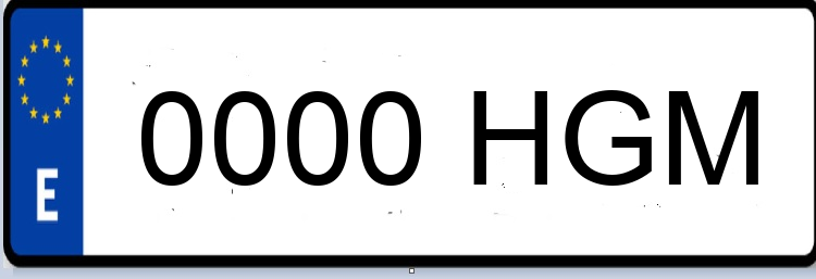 Letras Matriculas HGM