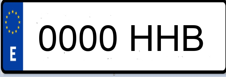 Letras Matriculas HHB