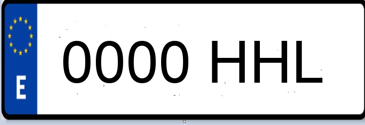 Letras Matriculas HHL