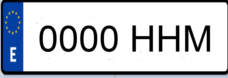 Letras Matriculas HHM