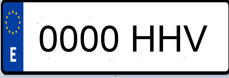 Letras Matriculas HHV