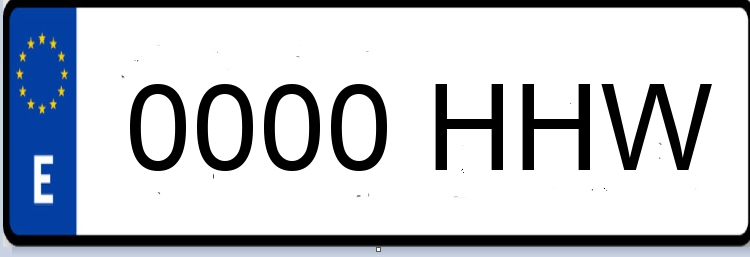 Letras Matriculas HHW