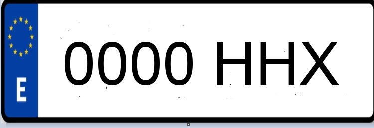 Letras Matriculas HHX