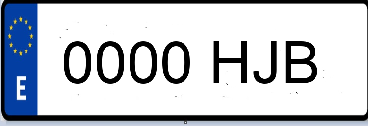 Letras Matriculas HJB