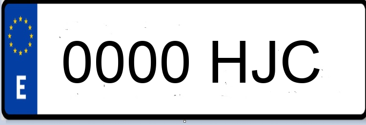 Letras Matriculas HJC