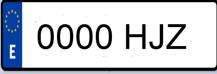 Letras Matriculas HJZ