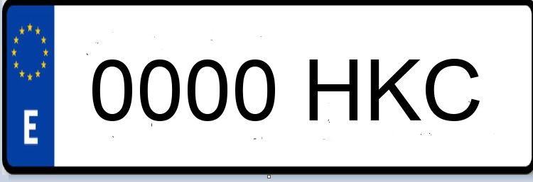 Letras Matriculas HKC