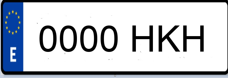 Letras Matriculas HKH