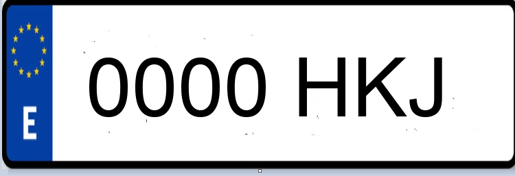 Letras Matriculas HKJ
