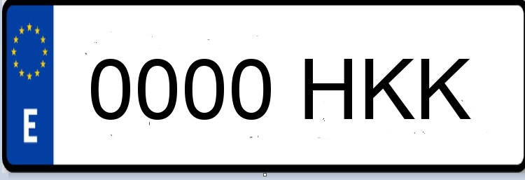 Letras Matriculas HKK