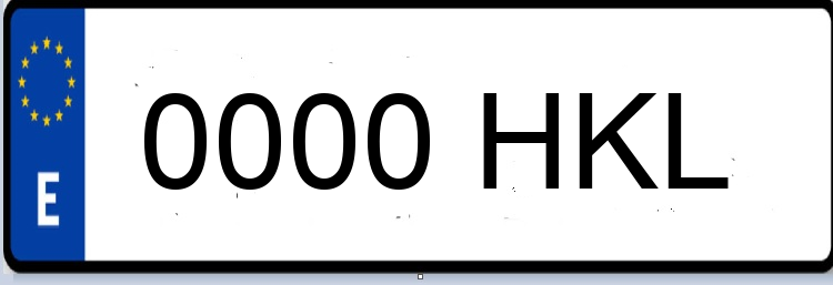 Letras Matriculas HKL