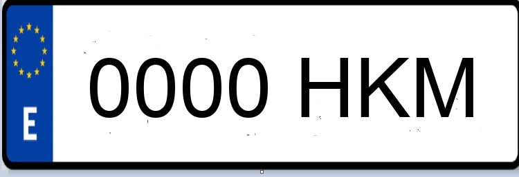 Letras Matriculas HKM