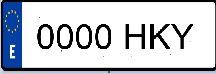 Letras Matriculas HKY