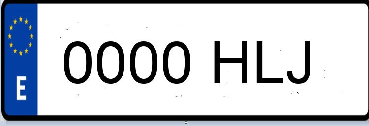 Letras Matriculas HLJ