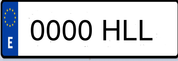 Letras Matriculas HLL