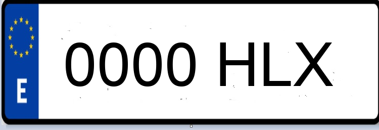 Letras Matriculas HLX