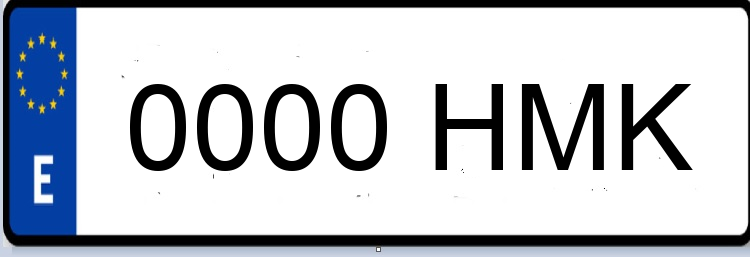 Letras Matriculas HMK