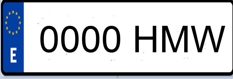 Letras Matriculas HMW