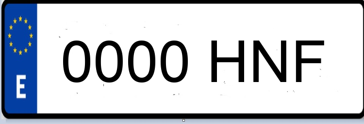Letras Matriculas HNF