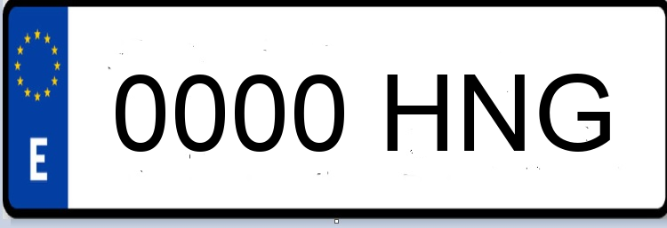 Letras Matriculas HNG