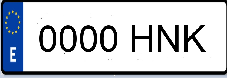 Letras Matriculas HNK
