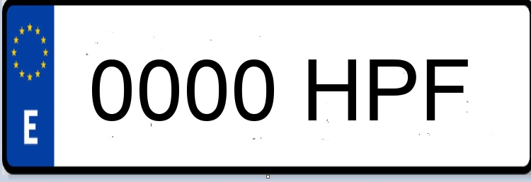 Letras Matriculas HPF
