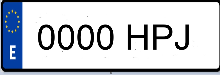 Letras Matriculas HPJ