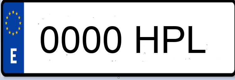 Letras Matriculas HPL