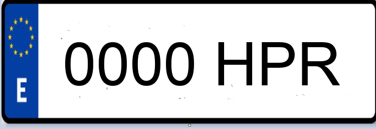 Letras Matriculas HPR