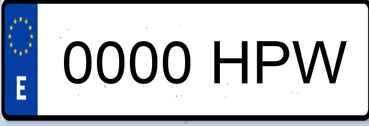 Letras Matriculas HPW