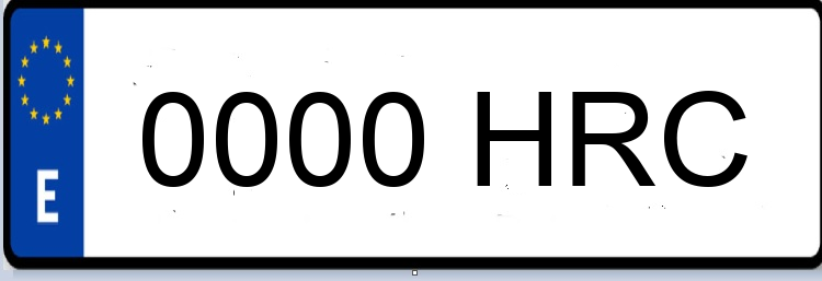 Letras Matriculas HRC