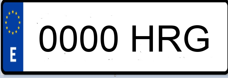 Letras Matriculas HRG