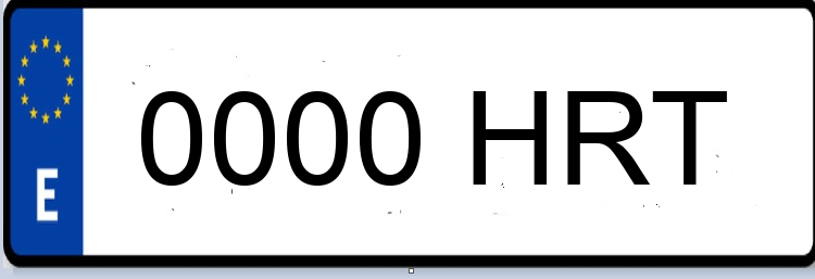 Letras Matriculas HRT