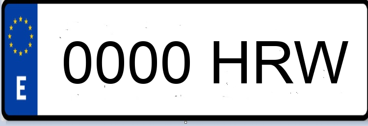 Letras Matriculas HRW