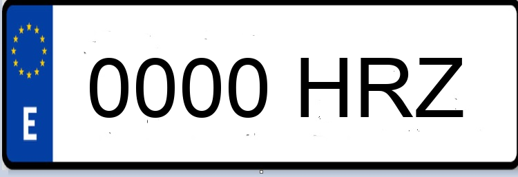 Letras Matriculas HRZ