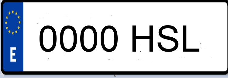 Letras Matriculas HSL