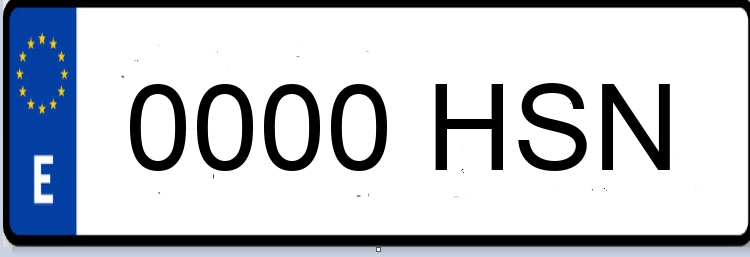 Letras Matriculas HSN
