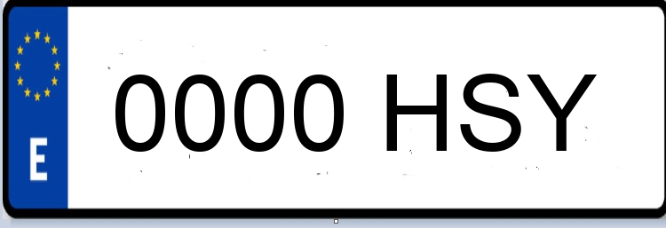 Letras Matriculas HSY