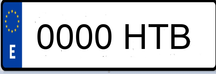 Letras Matriculas HTB
