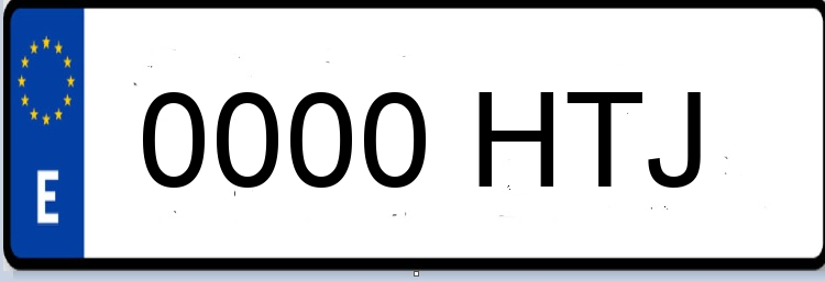 Letras Matriculas HTJ