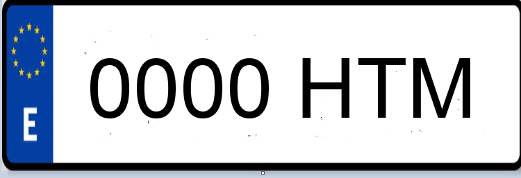 Letras Matriculas HTM