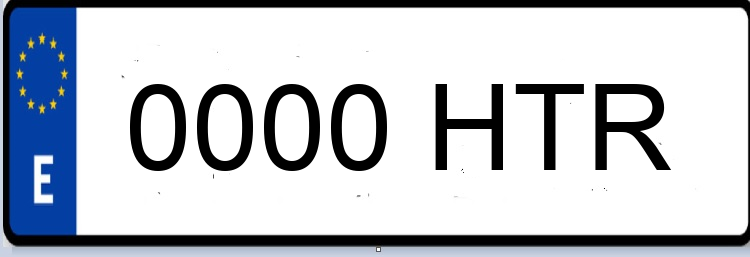 Letras Matriculas HTR