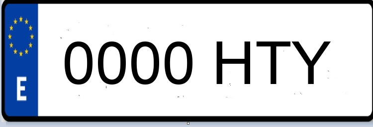 Letras Matriculas HTY