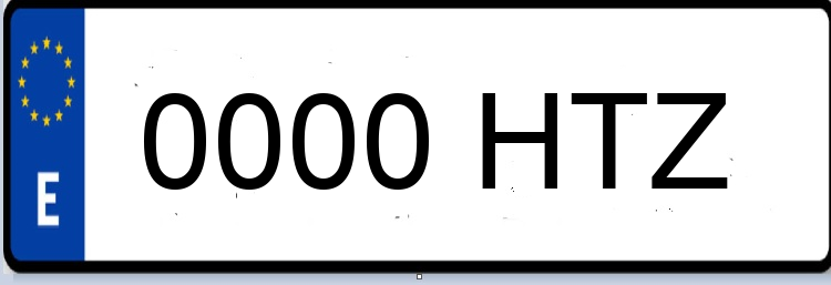 Letras Matriculas HTZ