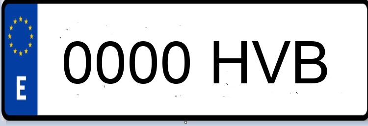 Letras Matriculas HVB