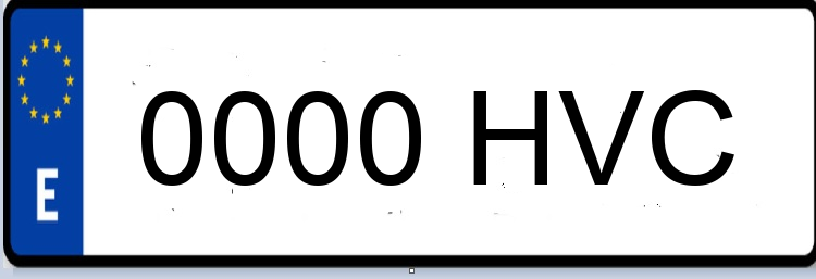 Letras Matriculas HVC