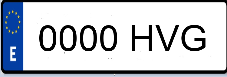 Letras Matriculas HVG