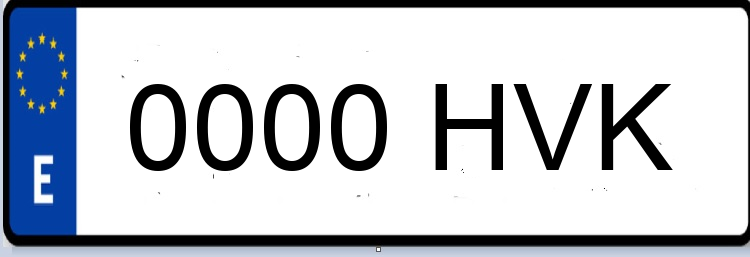 Letras Matriculas HVK