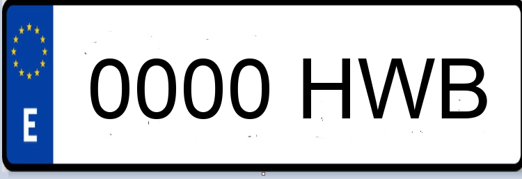 Letras Matriculas HWB
