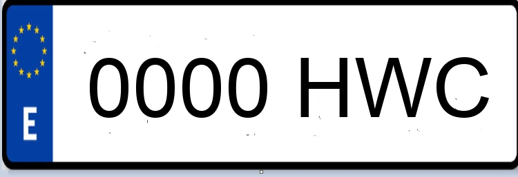 Letras Matriculas HWC